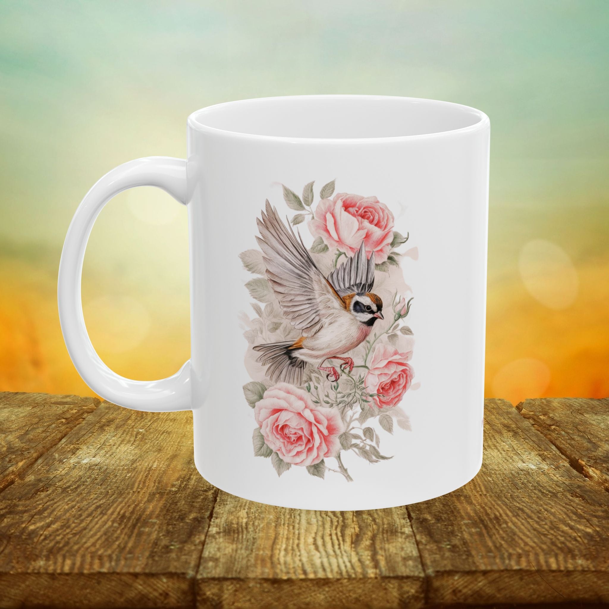 Botanical Sparrow // Rose & Grace Mug