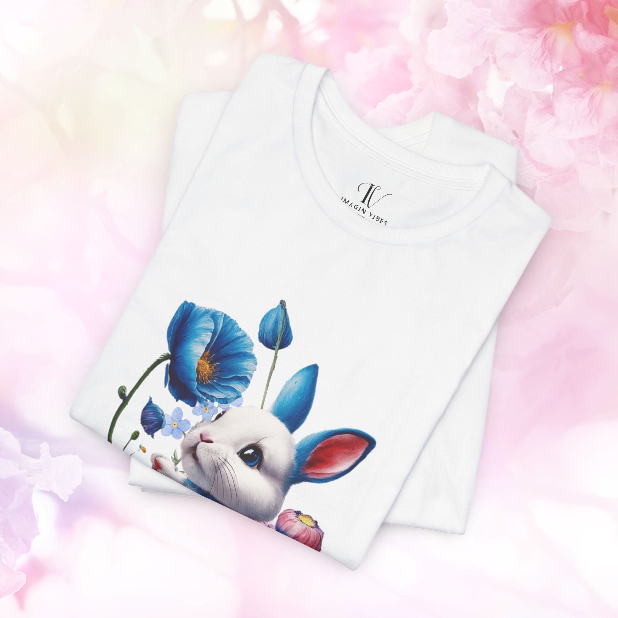 Whimsical Meadow Bunny Graphic Tee