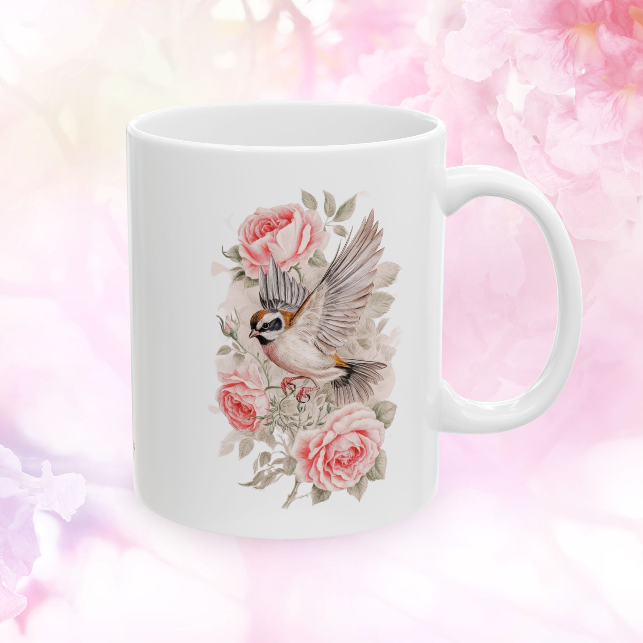 Botanical Sparrow // Rose & Grace Mug
