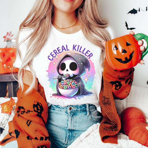 Cereal Killer Grim Reaper T-Shirt – Dark Humor Graphic Tee