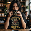 Biker Cat "For F*ck Sake" Tee – Sarcastic Graphic T-Shirt