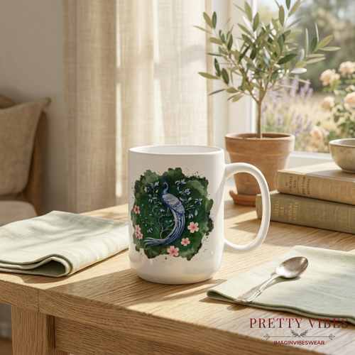 Ethereal Peacock // Portal to the Garden Mug