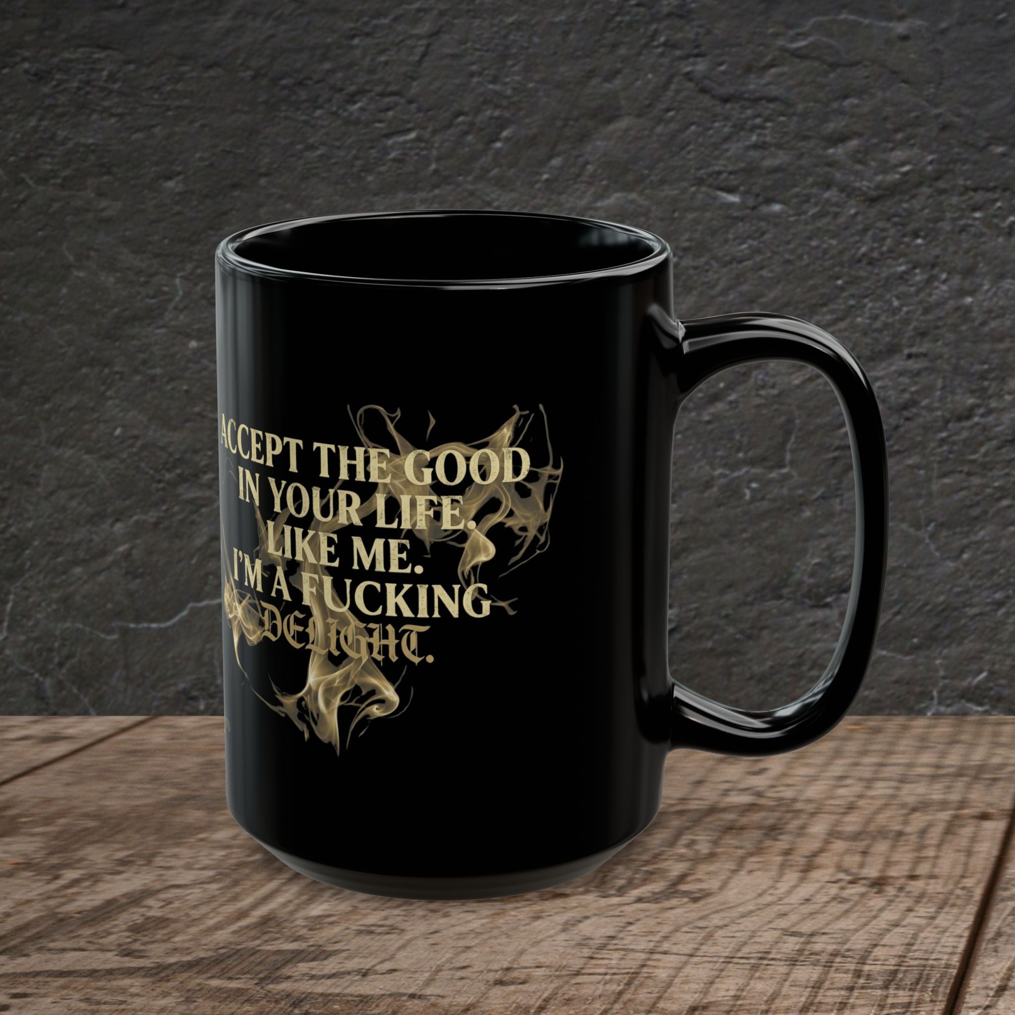 I'm a Fucking Delight – Black Glossy Mug | Ugly Thoughts Flagship