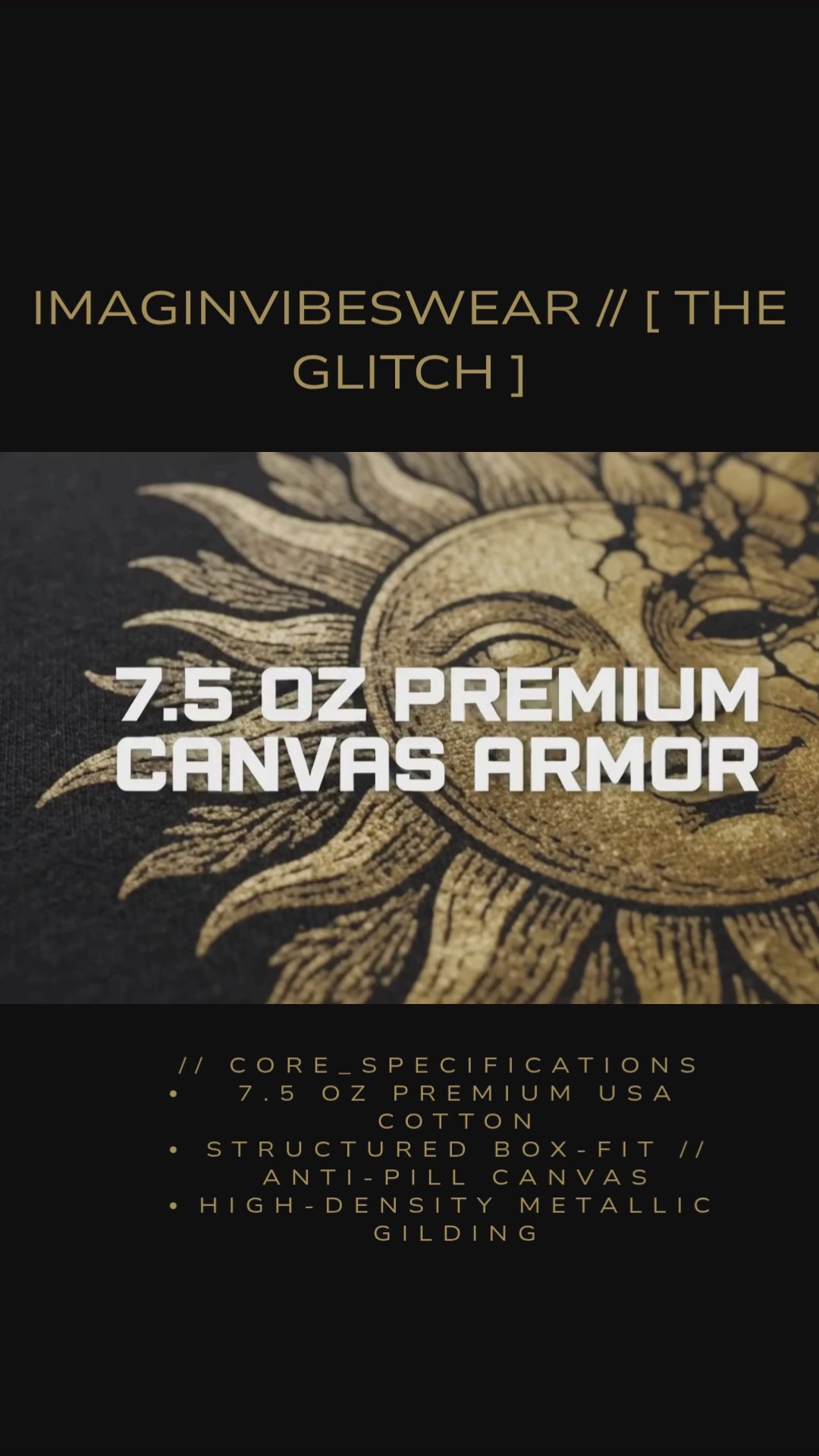 The Shattered Sun // Gold Glitch Sun Tee