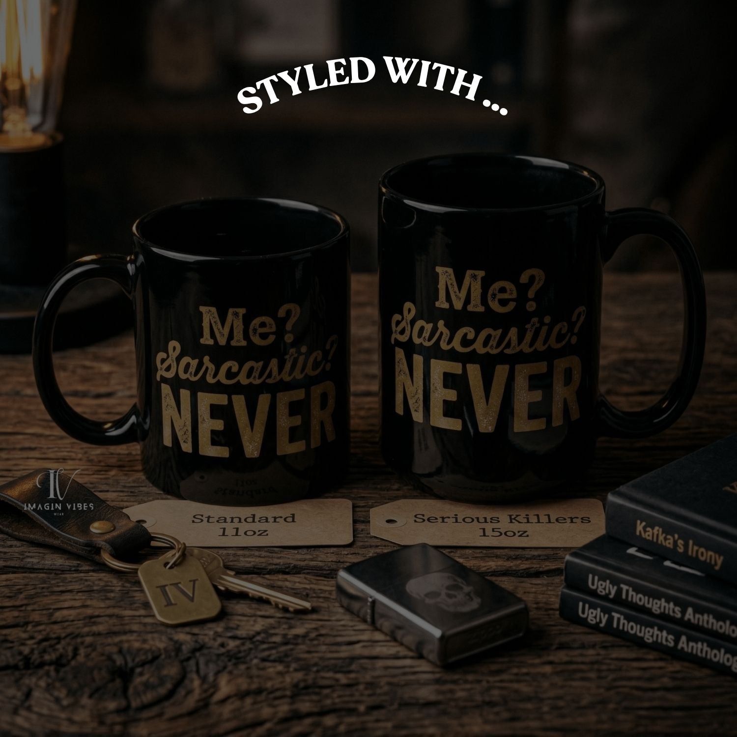 ME? SARCASTIC? NEVER! // Distressed Gold Tee